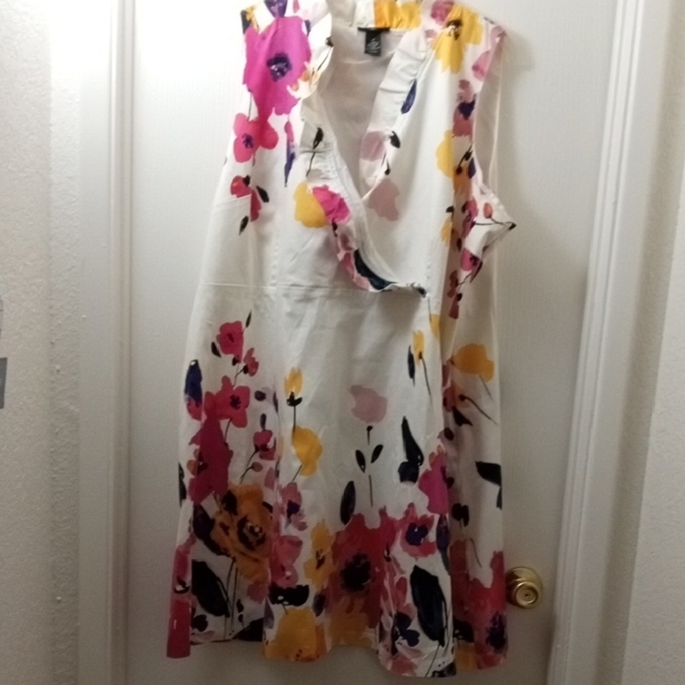 Lane Bryant Pink Flutter Sleeve Sundress